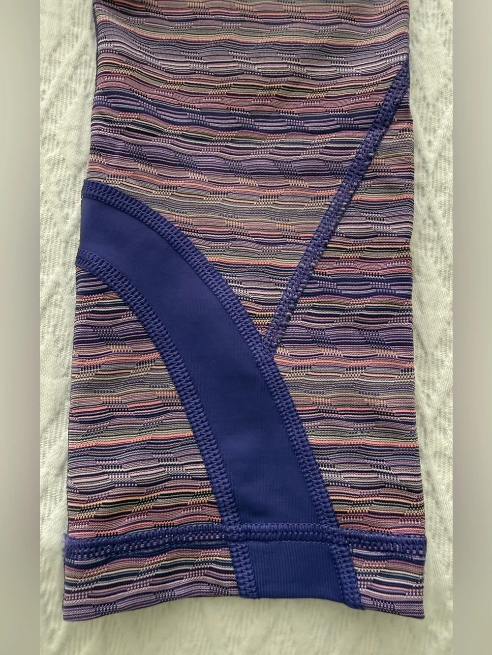 Archival Lululemon Run Inspire Crop II Luxtreme Purple Pink Space Dye Size 4